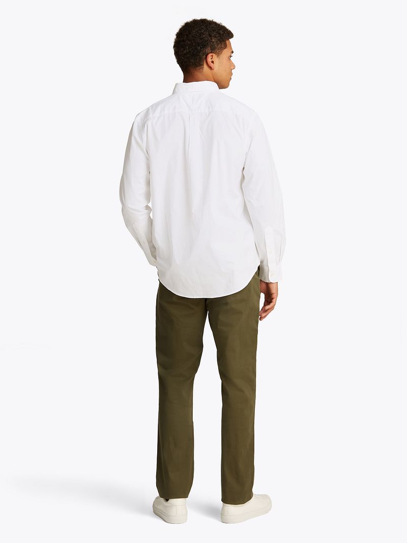 Tommy Hilfiger Poplin Overhemd Flex Wit
