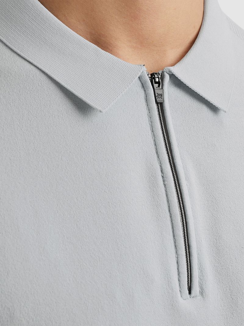 Vanguard Poloshirt Half-Zip Lichtblauw