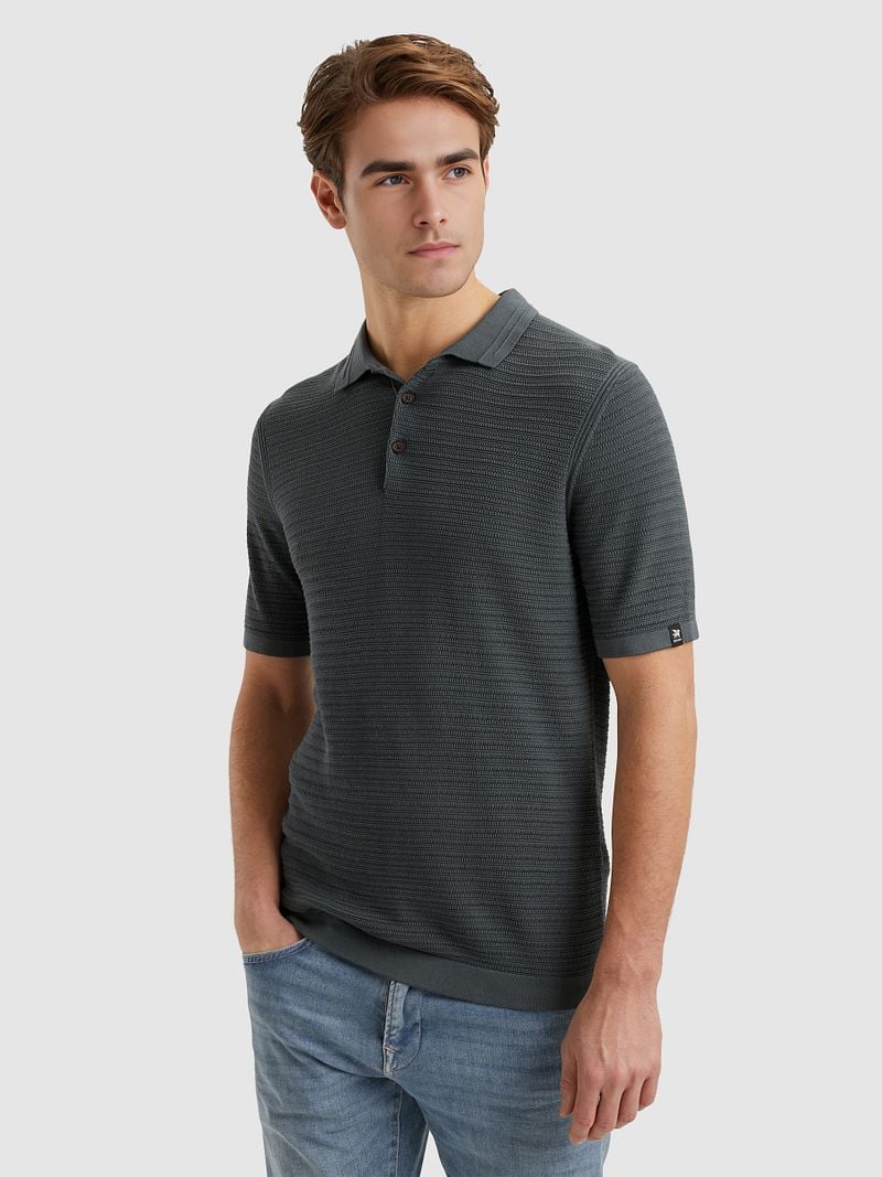 Vanguard Poloshirt Structuur Dark Slate