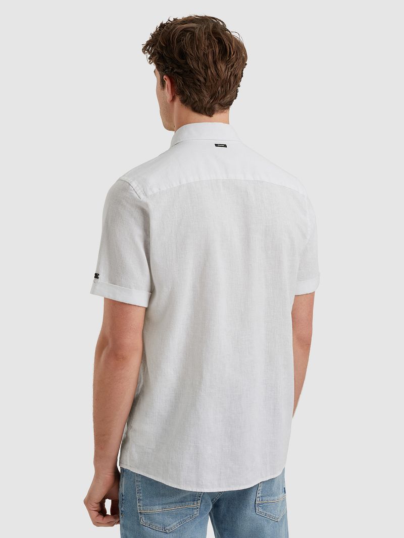 Vanguard Short Sleeve Overhemd Linnen Blend Wit