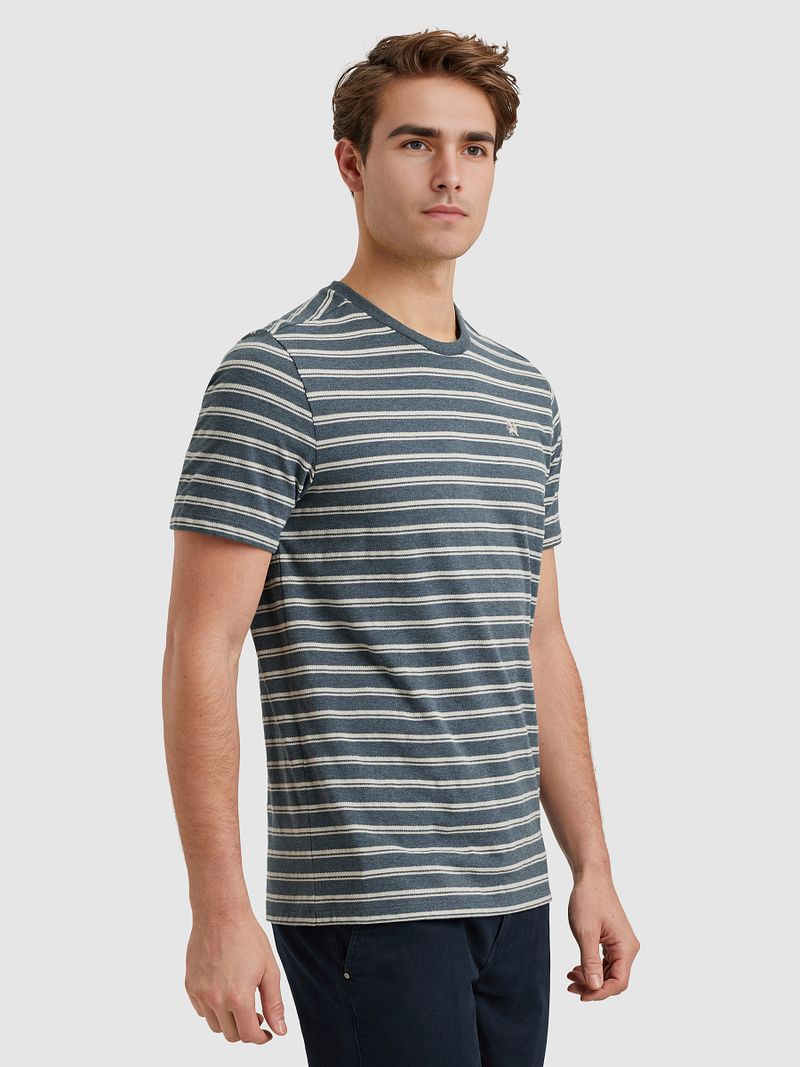 Vanguard T-Shirt Jersey Melange Blauw