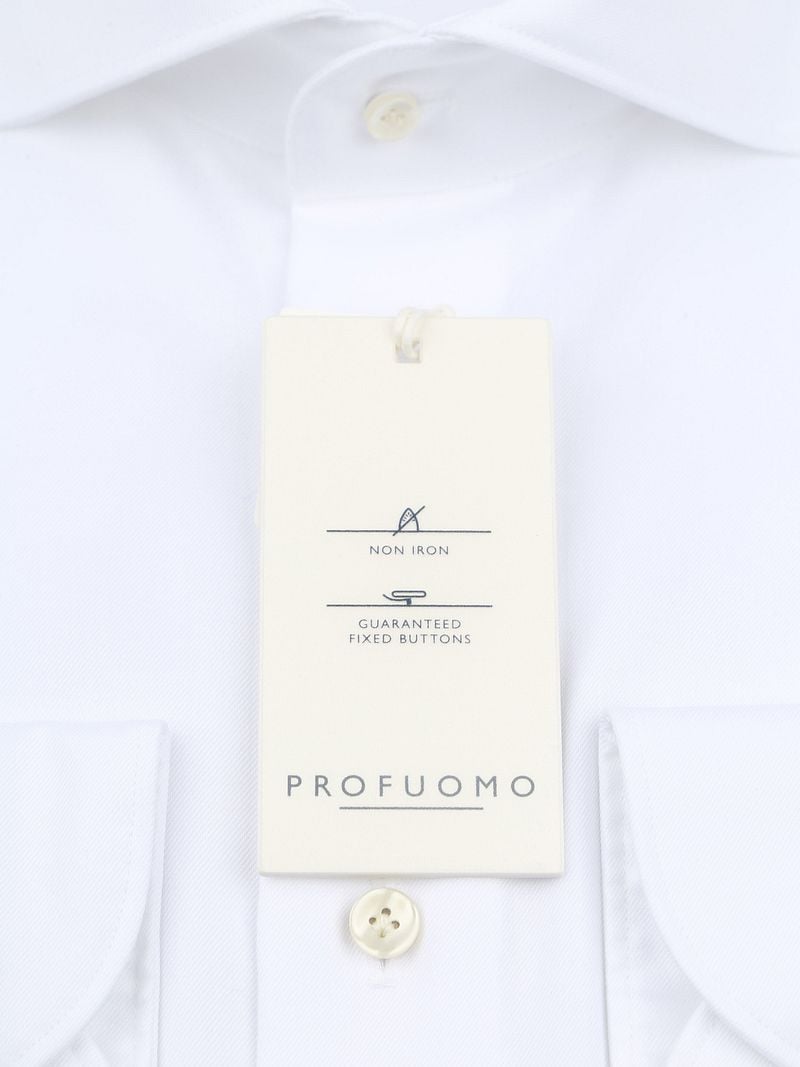 Profuomo Twill Hemd Extra Long Sleeves Weiß   - Größe 40 günstig online kaufen