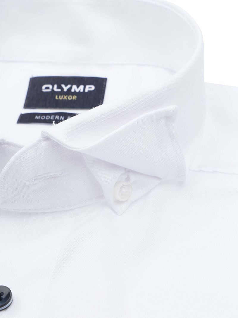 OLYMP Luxor Hemd Contrast Button Weiß - Größe 45 günstig online kaufen