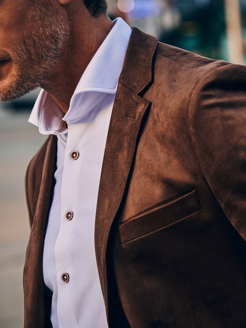 Suitable Herringbone Hemd Weiß - Größe 43 günstig online kaufen