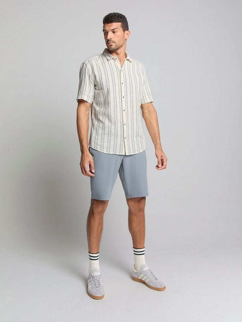 No Excess Short Sleeve Hemd Streifen Ecru - Größe XL günstig online kaufen
