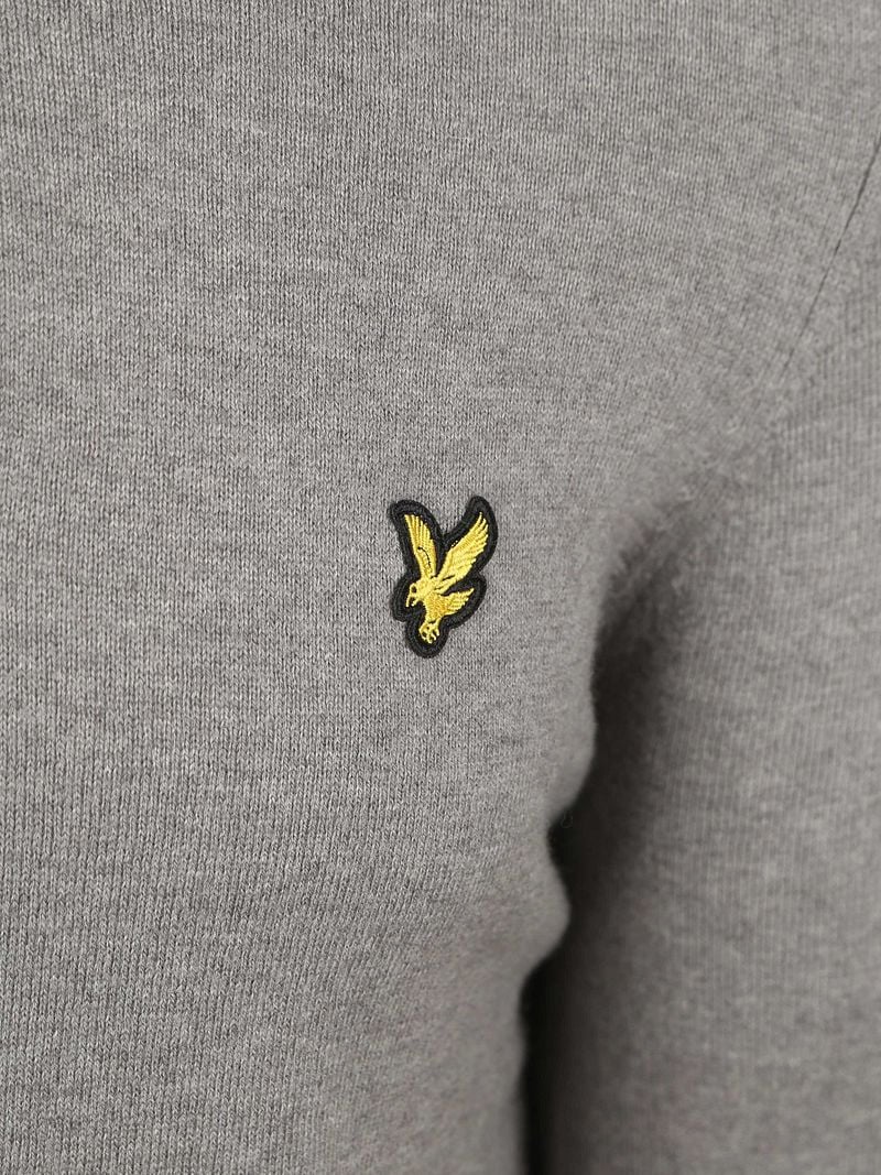 Lyle and Scott Lyle & Scott Half Zip Pullover Merinowol Grijs