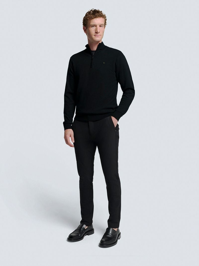 No Excess Half Zip Trui Zwart