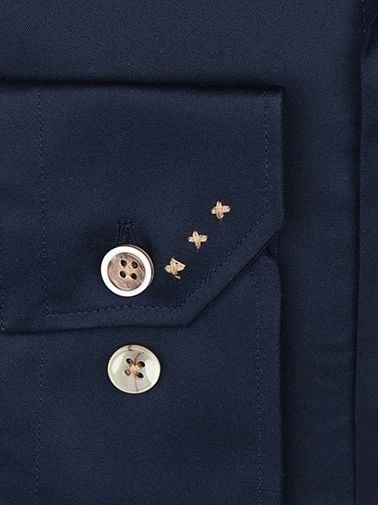 R2 Hemd Fine Twill Navy - Größe 40 günstig online kaufen