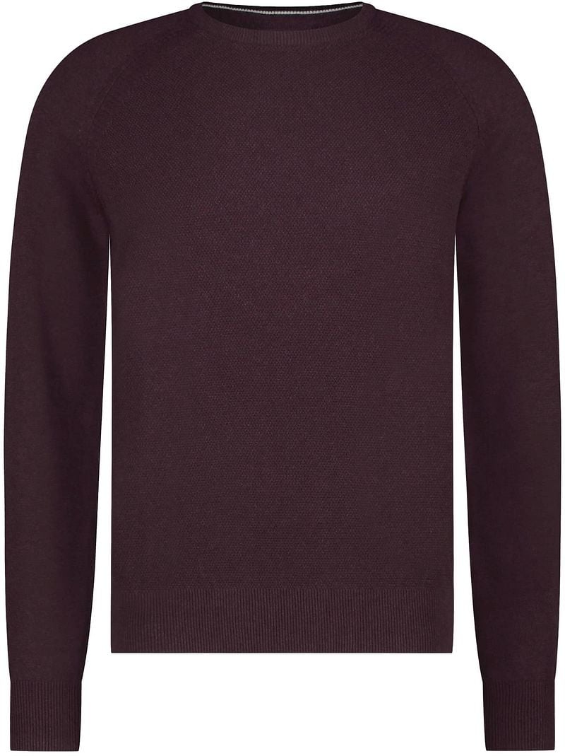 State of Art Trui Structure Contrast Bordeaux