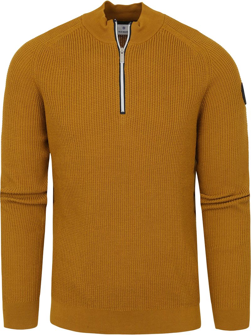 Blue Industry Pull Zippé Ocre jaune Jaune taille M