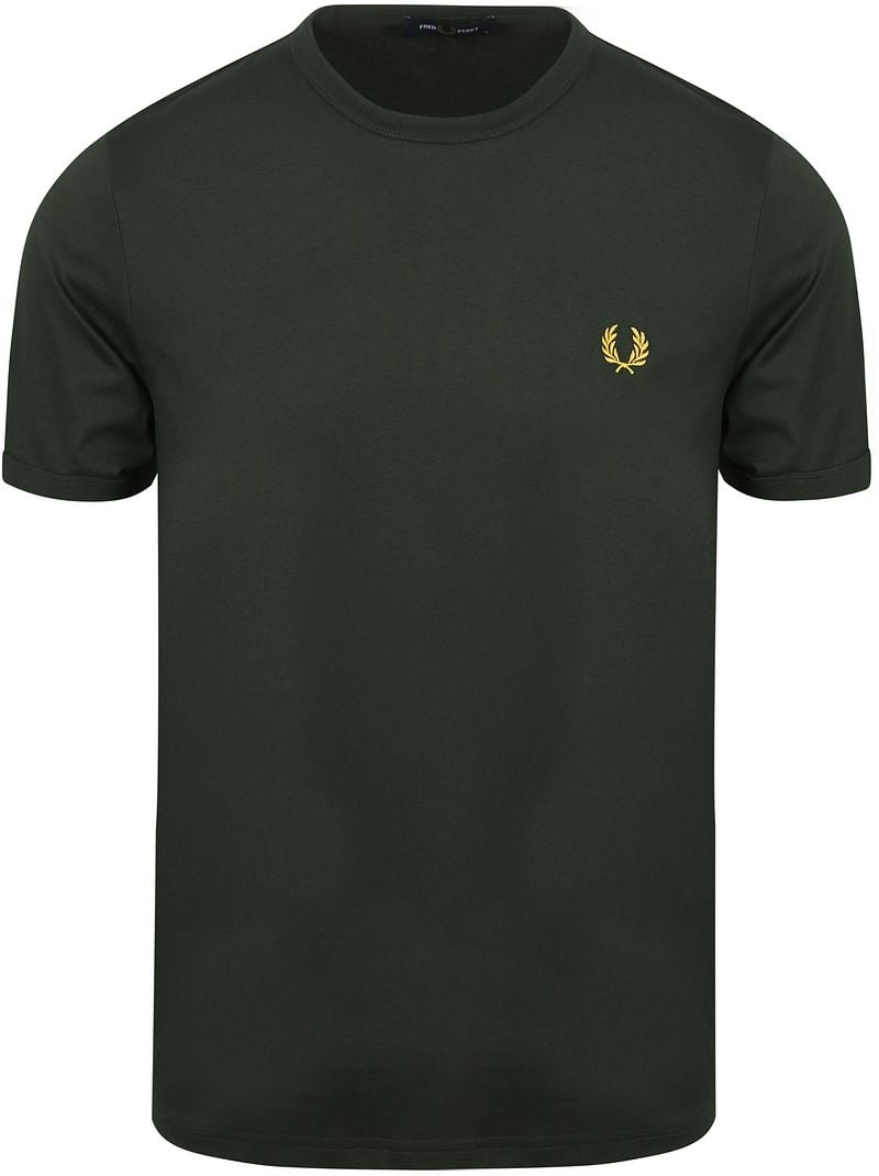 Fred Perry Ringer T-Shirt Grün X89 - Größe M günstig online kaufen