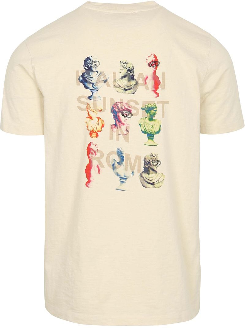 No Excess No-Excess T-Shirt Slub Placed Prints Ecru