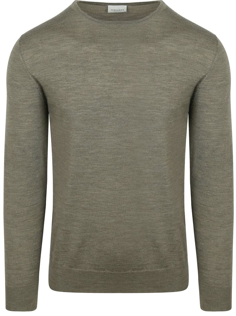 PROFUOMO Heren Truien & Vesten Pullover Crewneck Groen