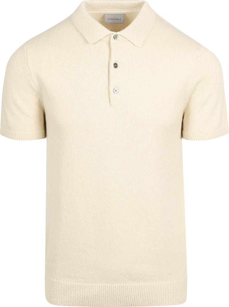 Suitable Heavy Knitted Polo Raw Ecru