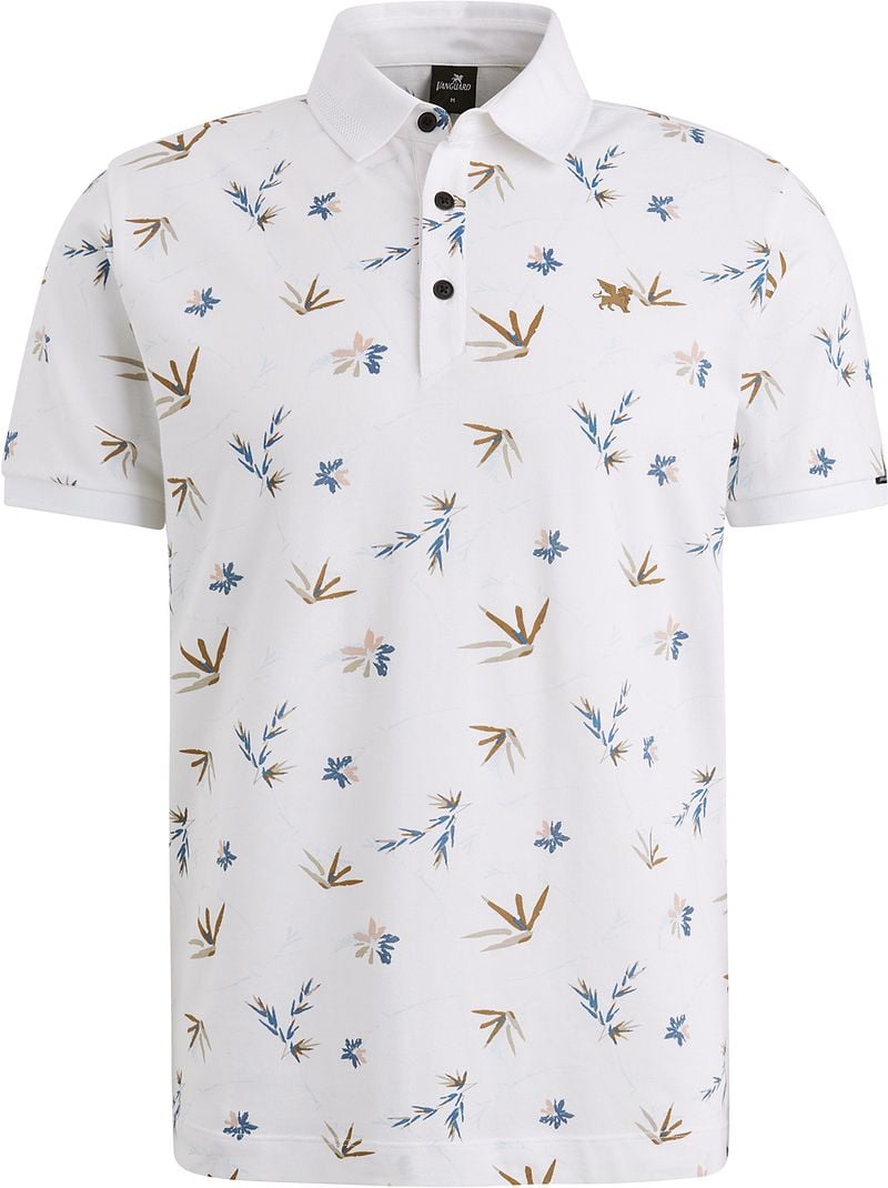 Vanguard regular fit polo met all over print wit