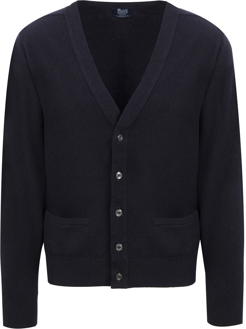 William Lockie Cardigan Agneline Bleu Marine Vert foncé Vert taille 3XL