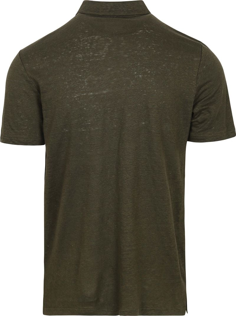 KnowledgeCotton Apparel Poloshirt Leinen Dunkelgrün - Größe M günstig online kaufen