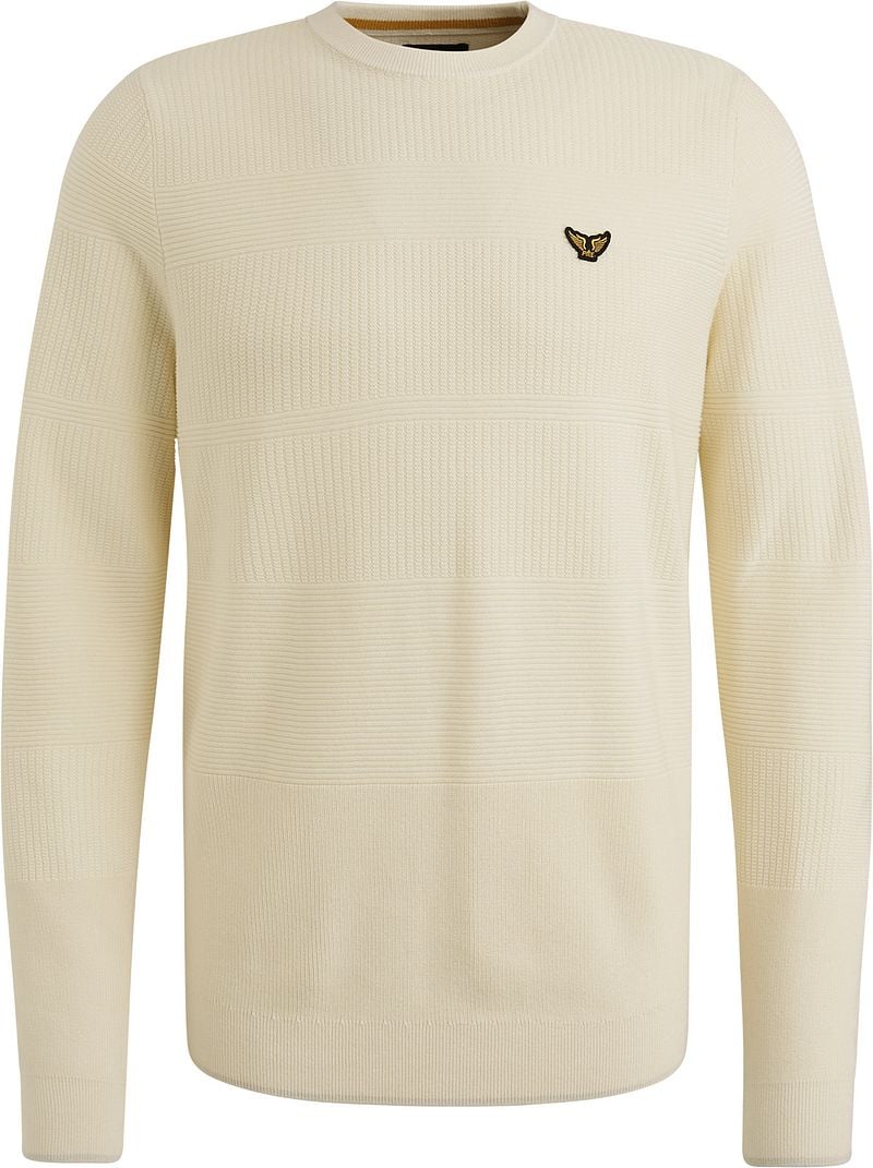 PME Legend Structure Pullover Melange Ecru - Größe M günstig online kaufen