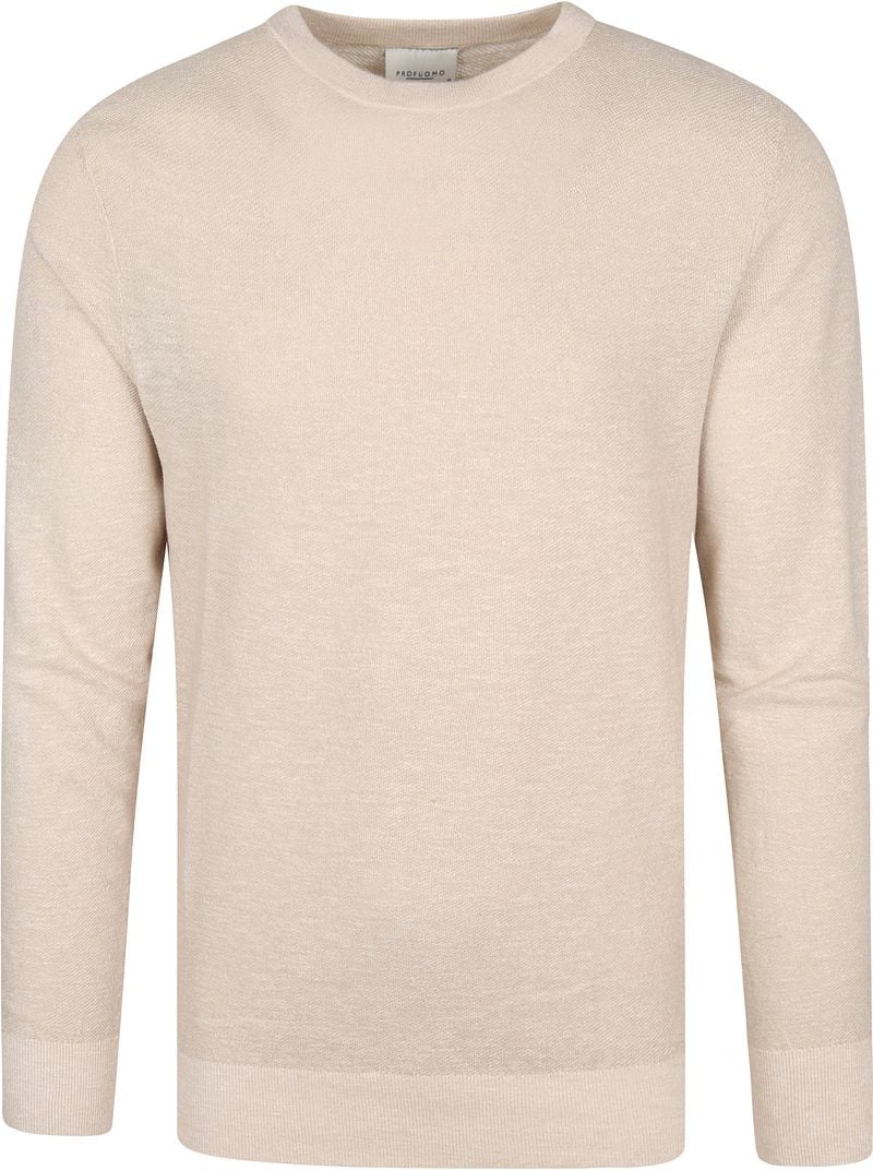 Profuomo Pull Coupe Moderne Beige taille M