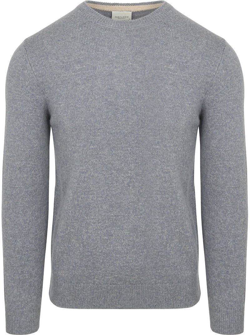 Profuomo Pullover Wool Blend Blau - Größe M günstig online kaufen