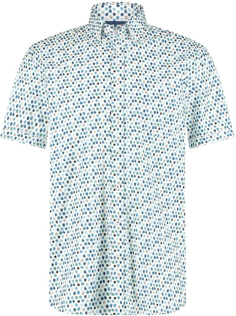 State Of Art Hemd Kurzarm Druck Blau - Größe M günstig online kaufen