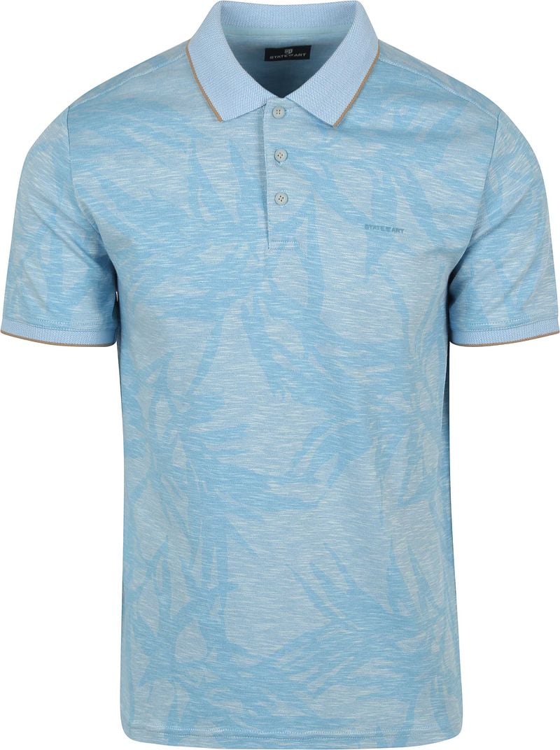 State of Art Poloshirt Faded Leaf Hellblau - Größe M günstig online kaufen