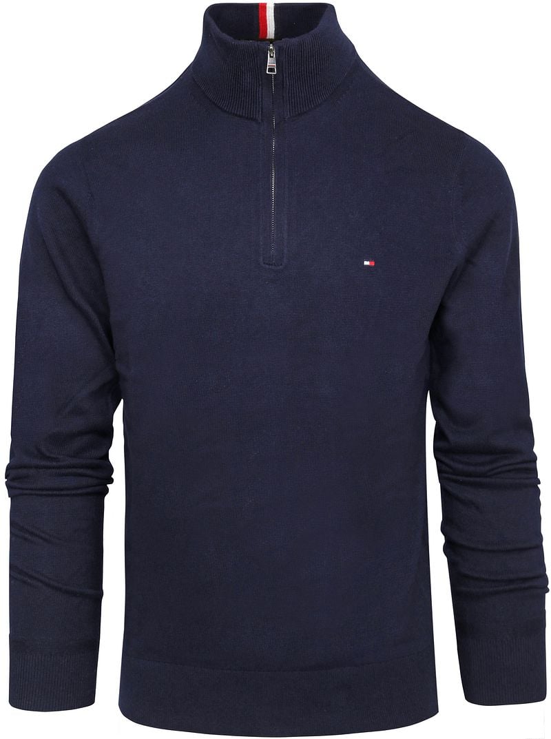 Tommy Hilfiger Half Zip Pullover Navy - Größe XL günstig online kaufen