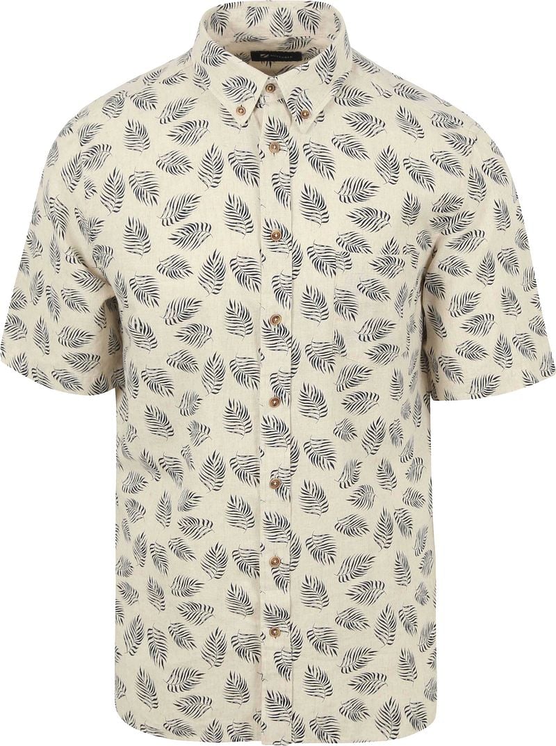 Suitable Short Sleeve Overhemd Linnen Sheng Blauw