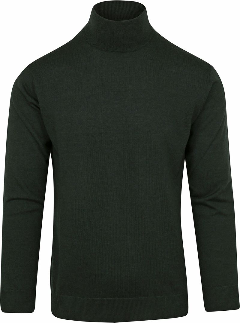 Suitable Pull Mérinos Col Roulé Foncé Vert foncé Vert taille M