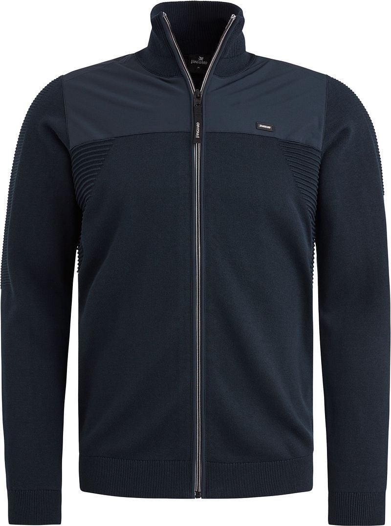 Vanguard Ritssluiting Jas Katoen Modal Blue Heren