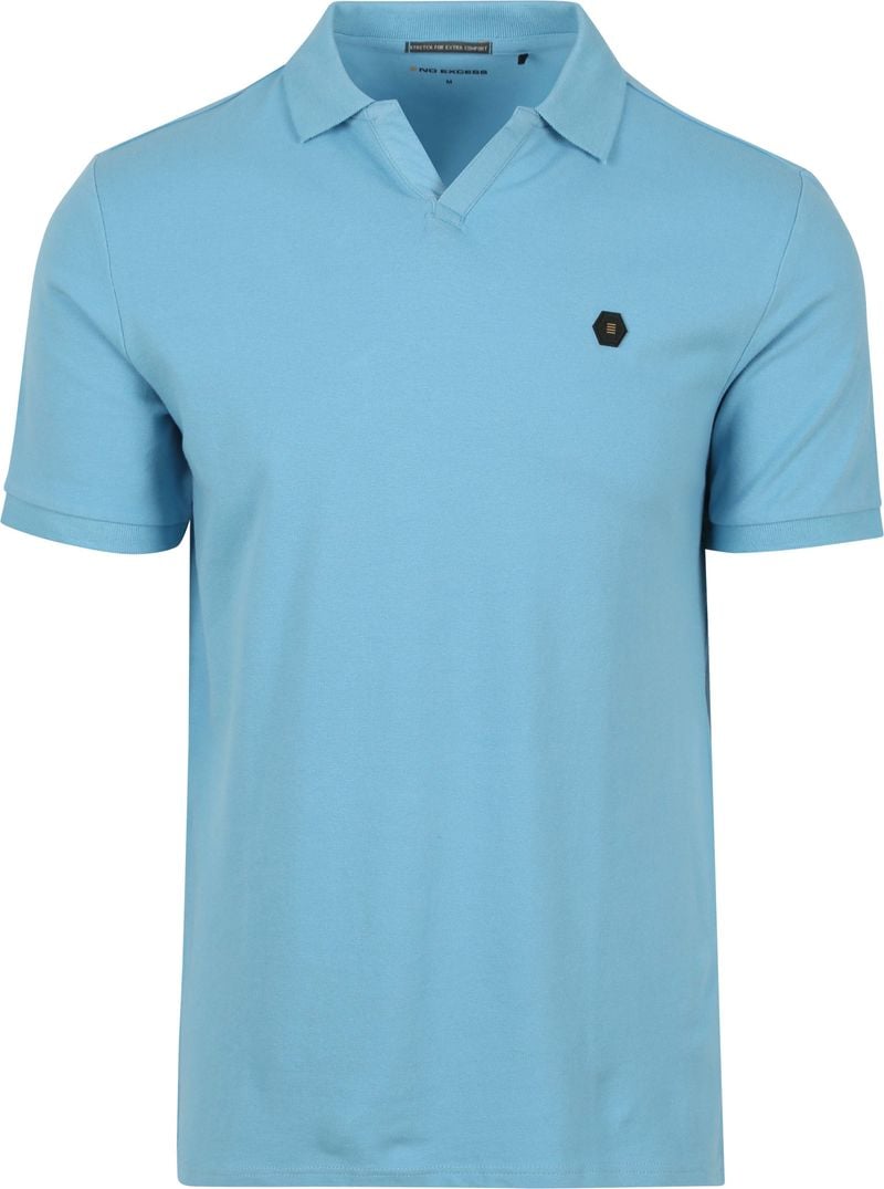 No Excess Poloshirt Riva Solid Blauw