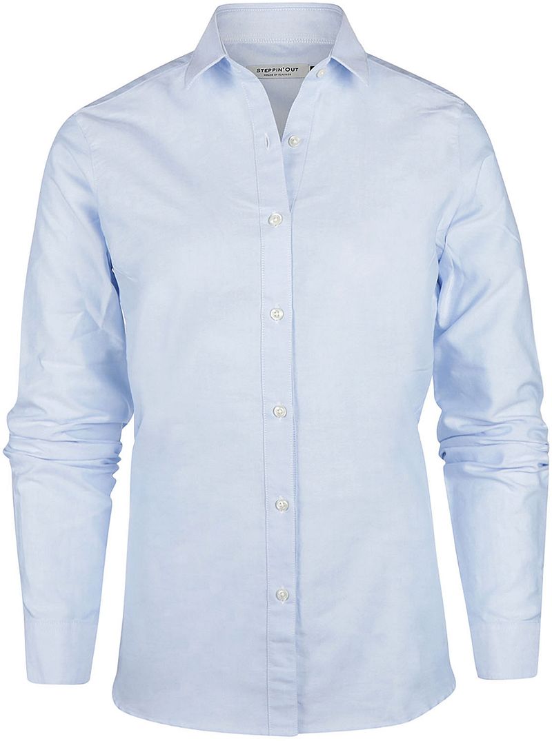 Steppin' Out Blouse Lauren Oxford Dames Lichtblauw