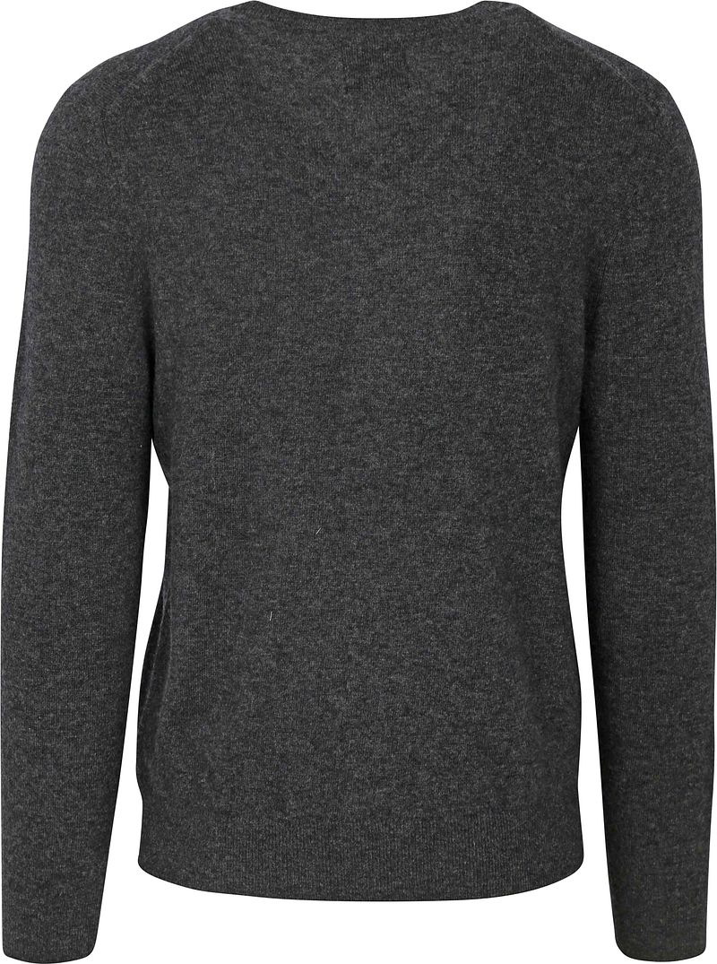 Gant Pullover V-Hals Woolblend Antraciet