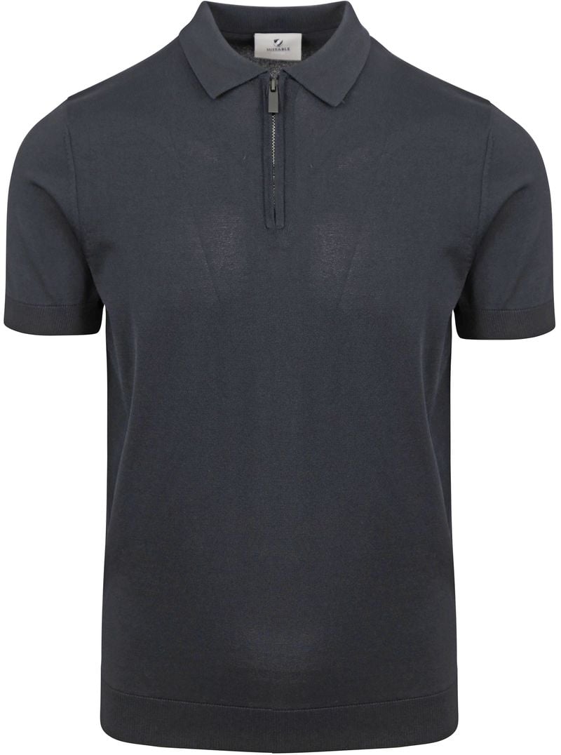 Suitable Cool Dry Knit Polo Navy