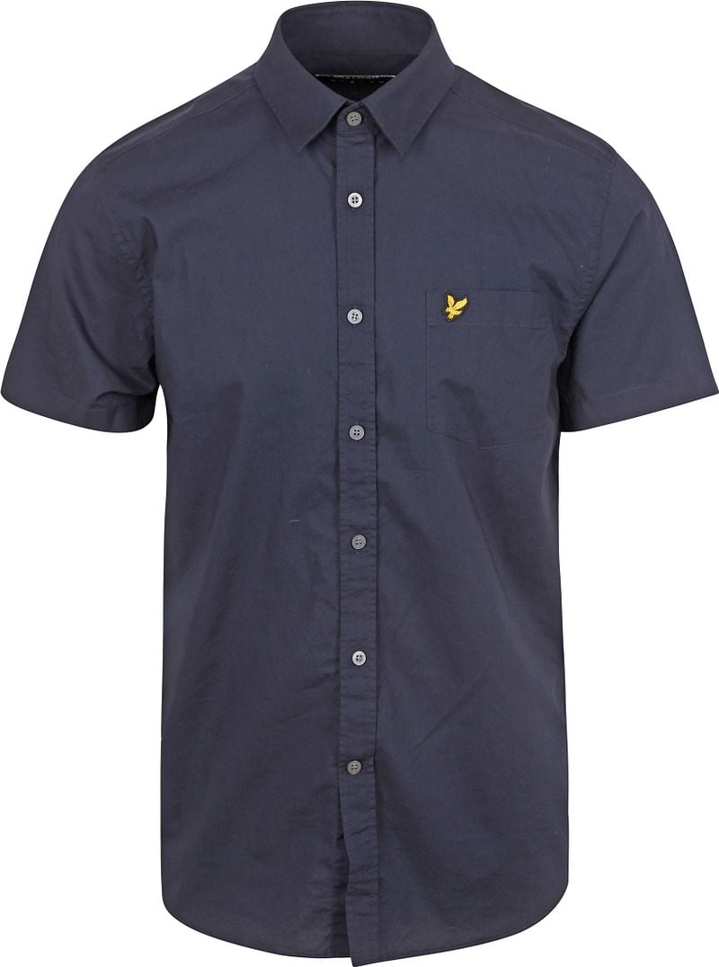 Lyle & Scott regular fit overhemd met logo donkerblauw