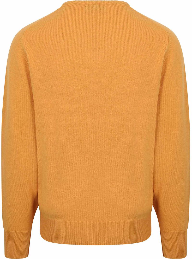 William Lockie V-Ausschnitt Pullover Lammwolle Gelb - Größe M günstig online kaufen