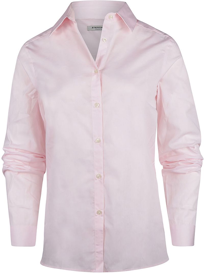 Steppin' Out Blouse Bibi Poplin Dames Lichtroze