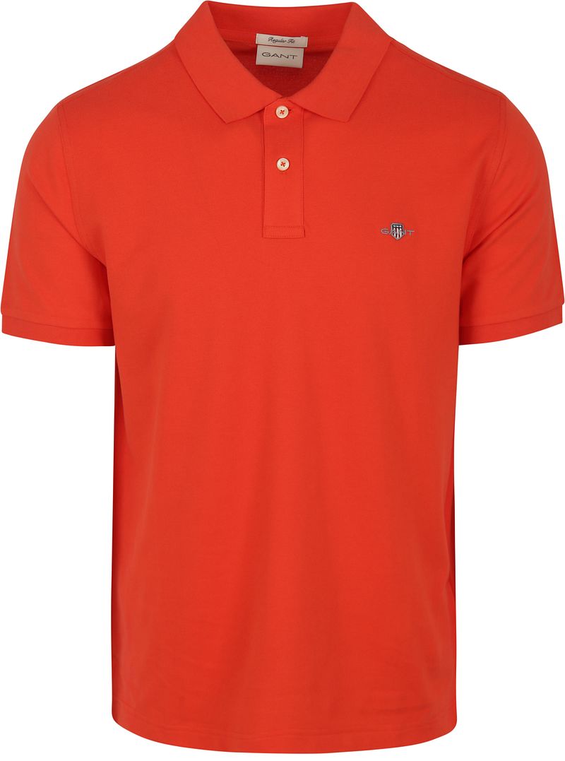 Gant Shield Piqué Poloshirt Rood