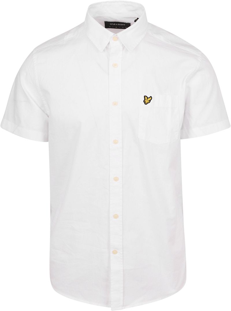 Lyle and Scott Short Sleeves Overhemd Poplin Wit