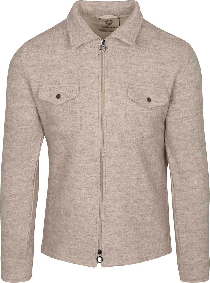 Blue Industry Sweater Overshirt Pisa Greige