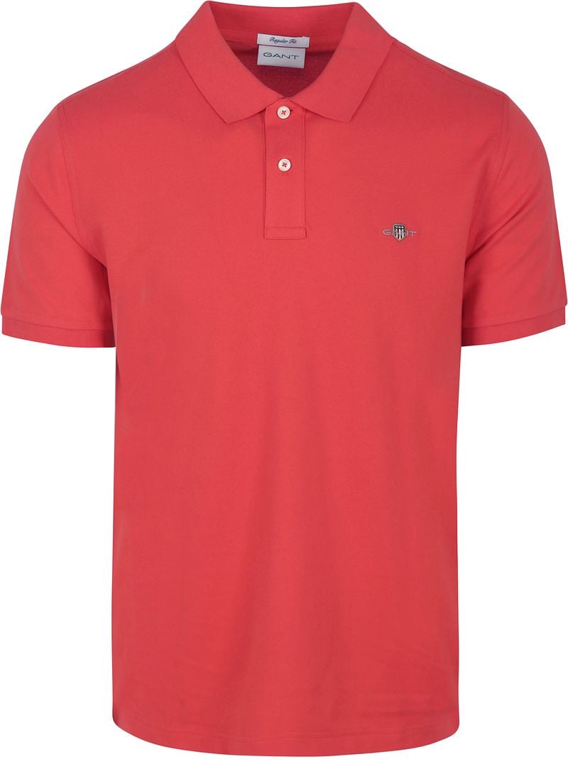 Gant Shield Regular Piqué Poloshirt Rot - Größe XL günstig online kaufen