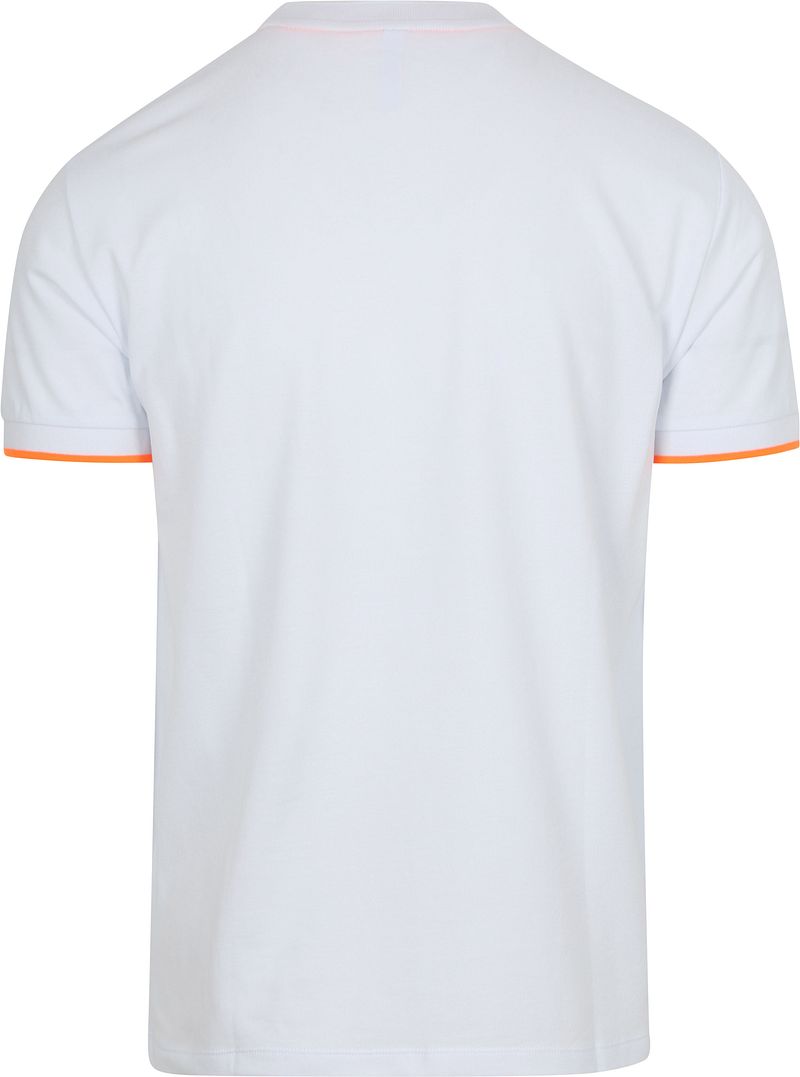 Sun68 Piqué T-Shirt Fluo Stripe Wit