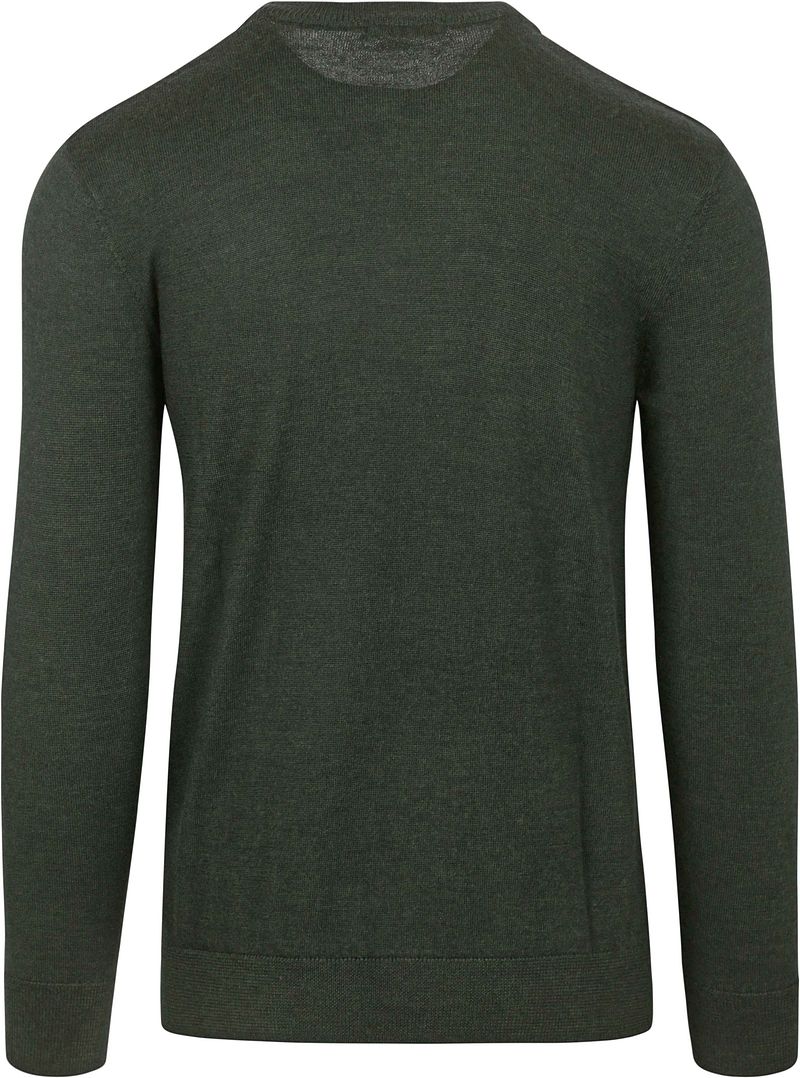 KnowledgeCotton Apparel Pullover Wol Donkergroen
