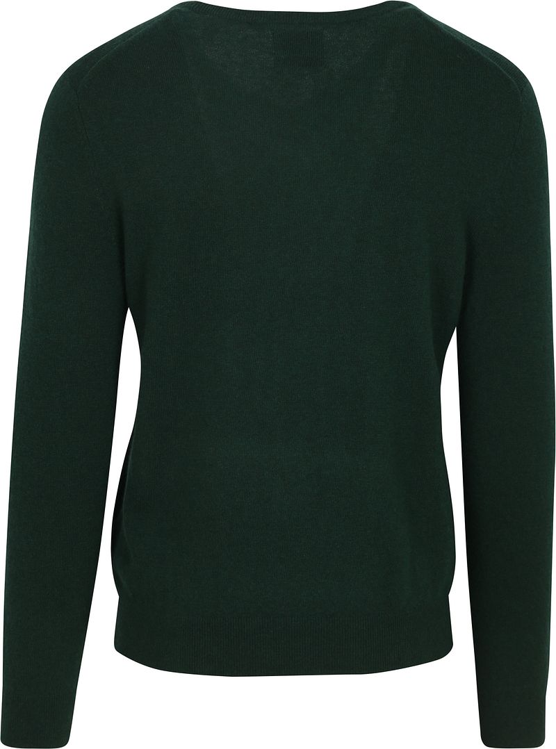 Gant Pullover V-Hals Woolblend Donkergroen