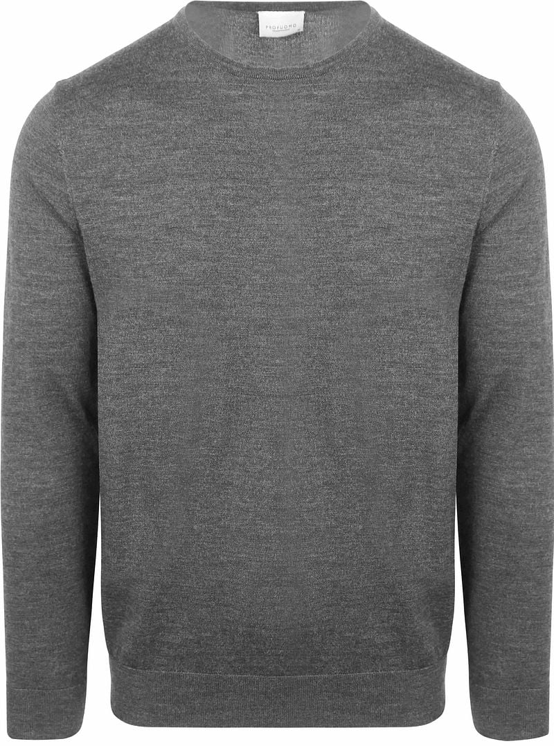 Profuomo Pullover Merinowolle Grau - Größe XL günstig online kaufen