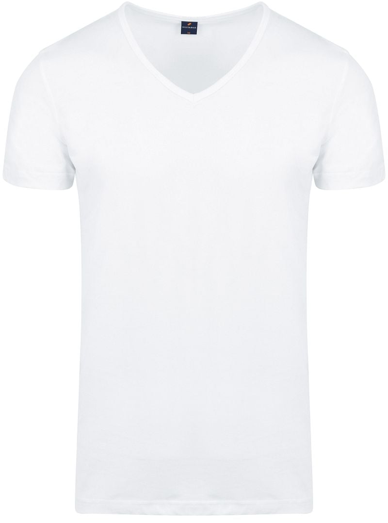 Suitable Vita T-Shirt V-Ausschnitt Weiß 2-Pack - Größe M günstig online kaufen