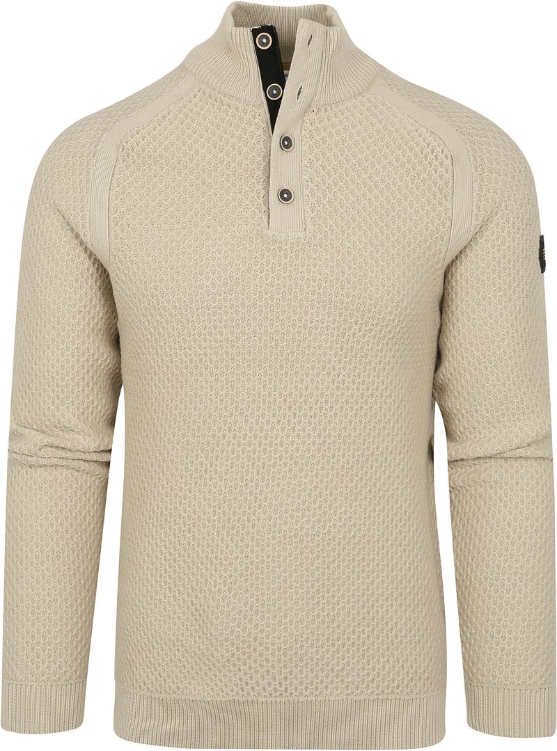 No-Excess Pull Demi-Zip Beige taille L