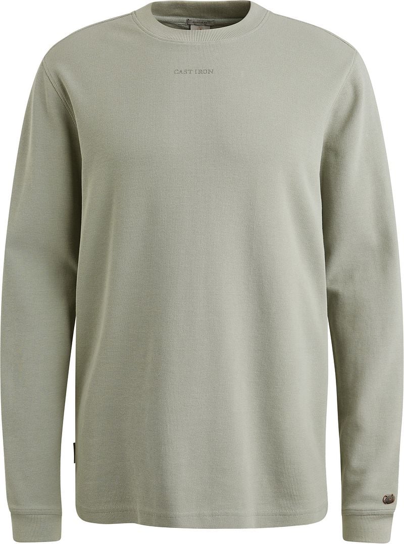 Cast Iron Longsleeve T-Shirt Waffle Hellgrün - Größe XL günstig online kaufen
