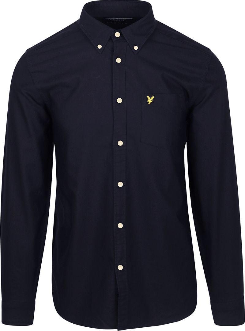 Lyle & Scott Shirt Plain Oxford Navy - Größe S günstig online kaufen