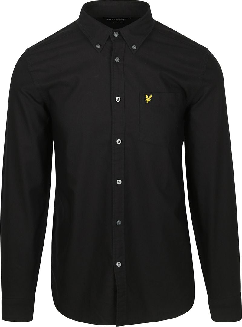 Lyle & Scott Shirt Plain Oxford schwarz - Größe S günstig online kaufen